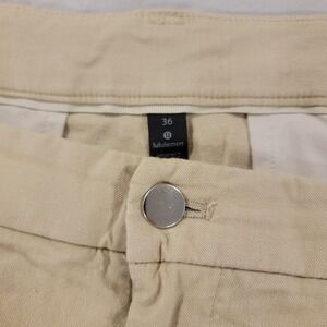 Lululemon Commission Shorts Men's 36 Khaki Brown ABC Classic Fit 11" Golf Casual